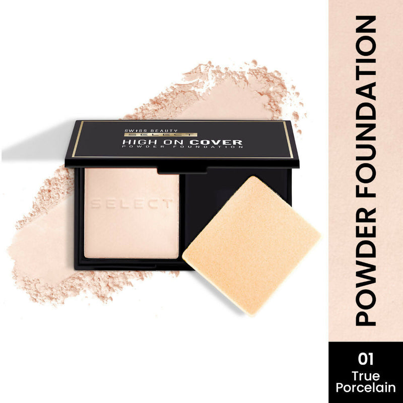 Swiss Beauty Select High On Cover Powder Foundation - 1 True Porcelain