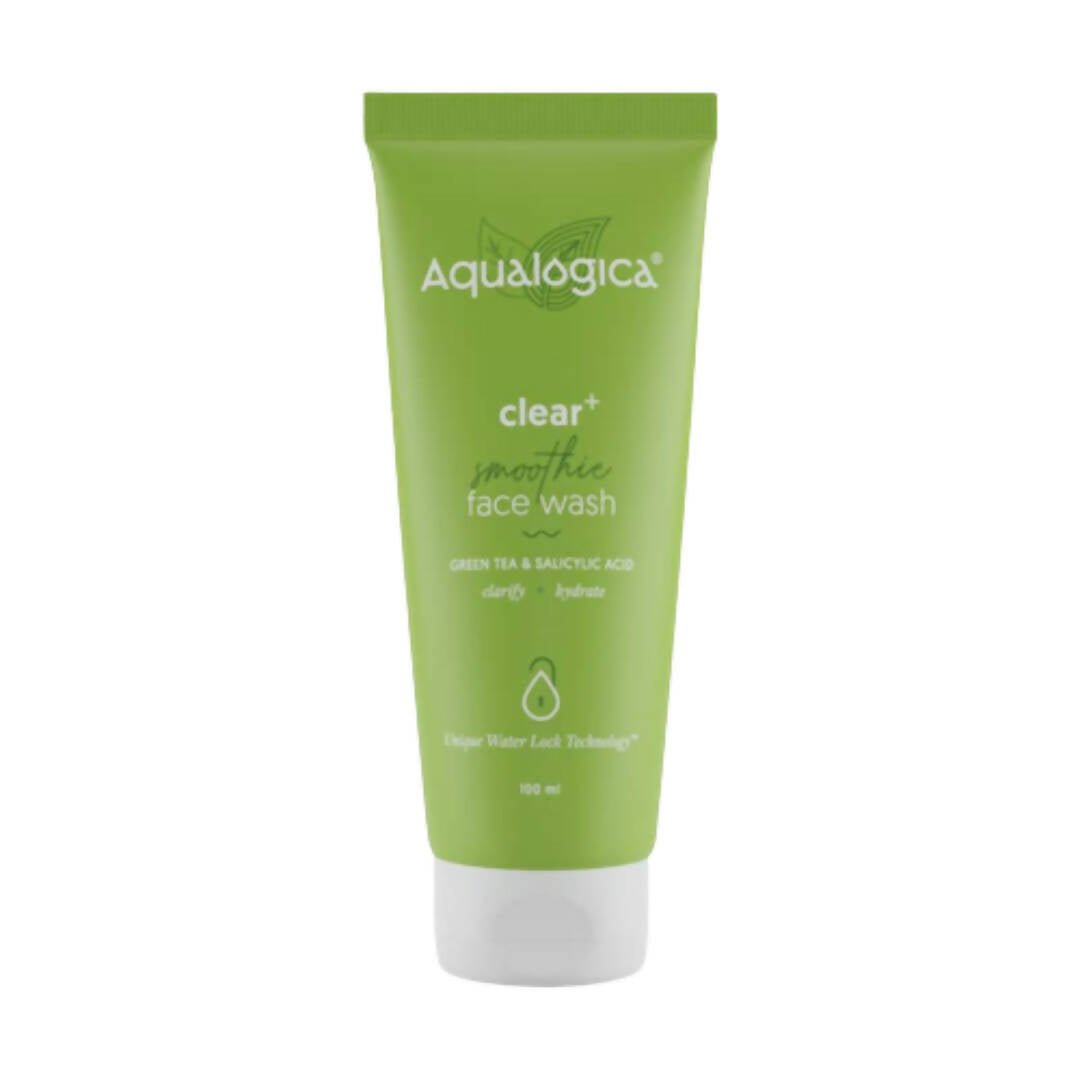 Aqualogica Clear+ Smoothie Face Wash with Green Tea & Hyaluronic Acid, Facial Cleanser for Men & Women