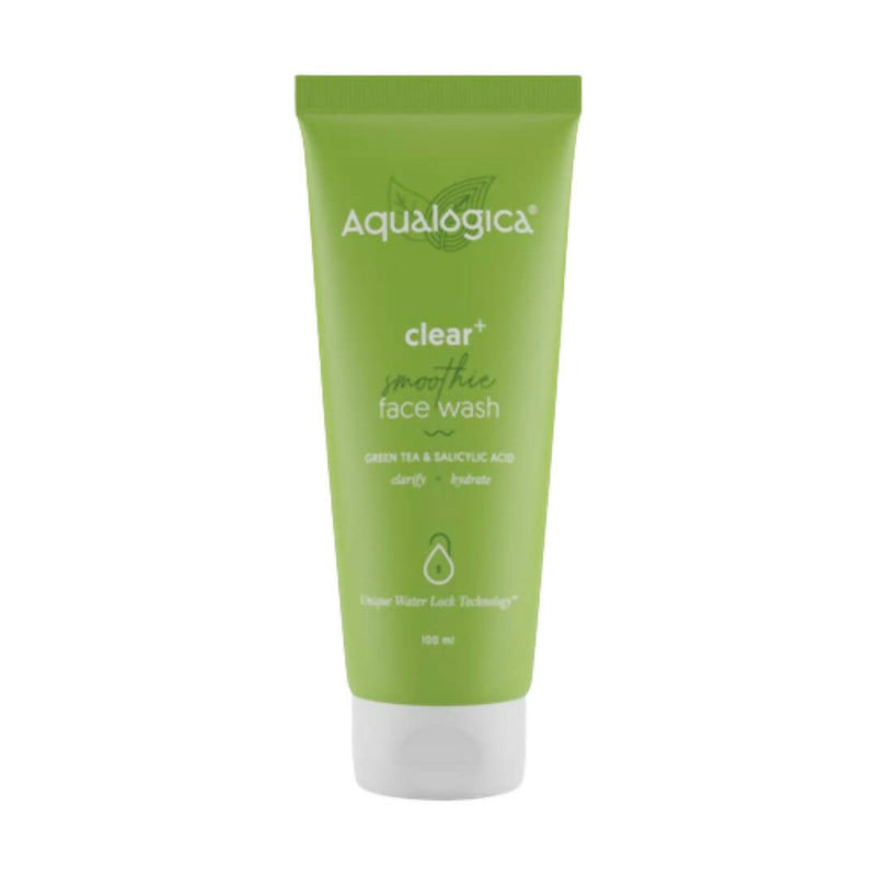 Aqualogica Clear+ Smoothie Face Wash with Green Tea & Hyaluronic Acid, Facial Cleanser for Men & Women