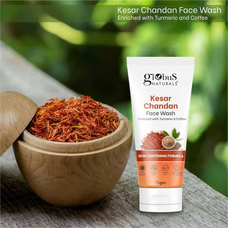 Globus Naturals Kesar Chandan Skin Lightening & Tan Removal Face wash
