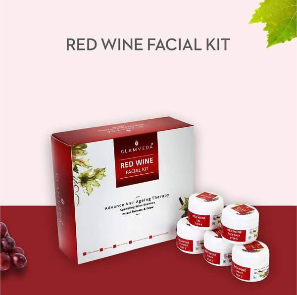 Glamveda Red Wine Advance Anti Ageing Facial Kit - Limited Time Offer