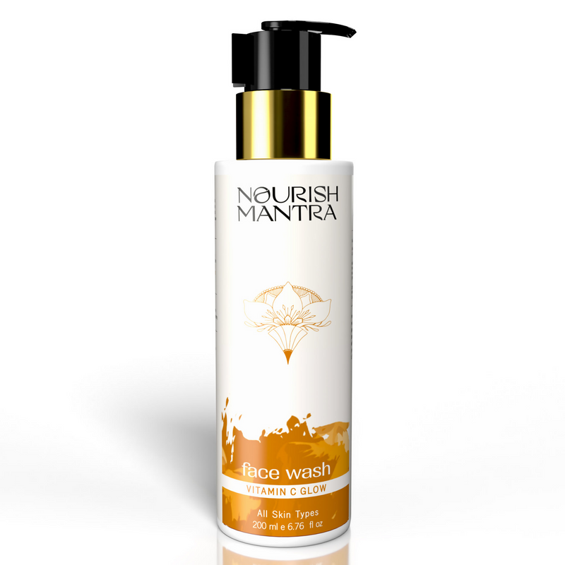 Nourish Mantra Vitamin C Glow Face Wash with Vitamin C, Aloe Vera, & Vitamin E