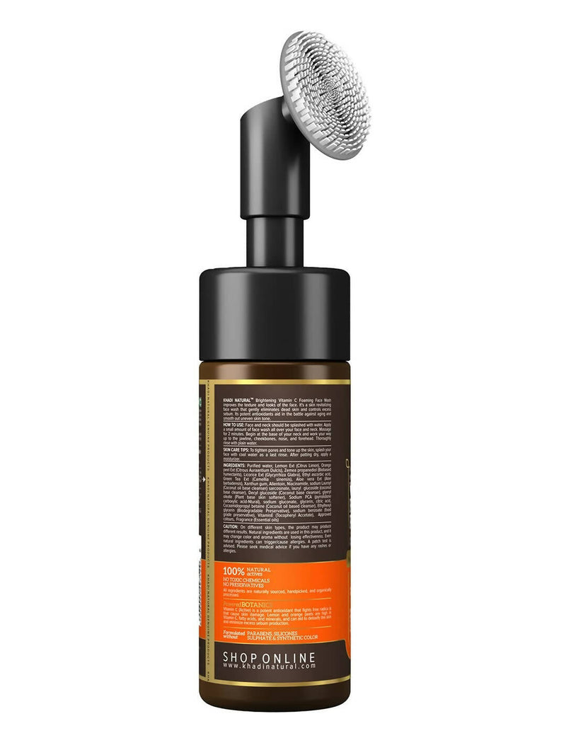 Khadi Natural Vitamin C Foaming Face Wash with In- Built Face Brush