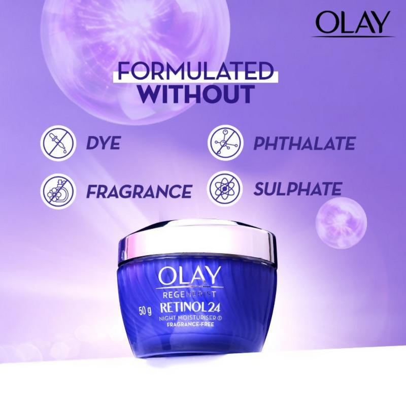 Olay Retinol Kit For Overnight Repair, Anti-Ageing Night Cream With Cleanser