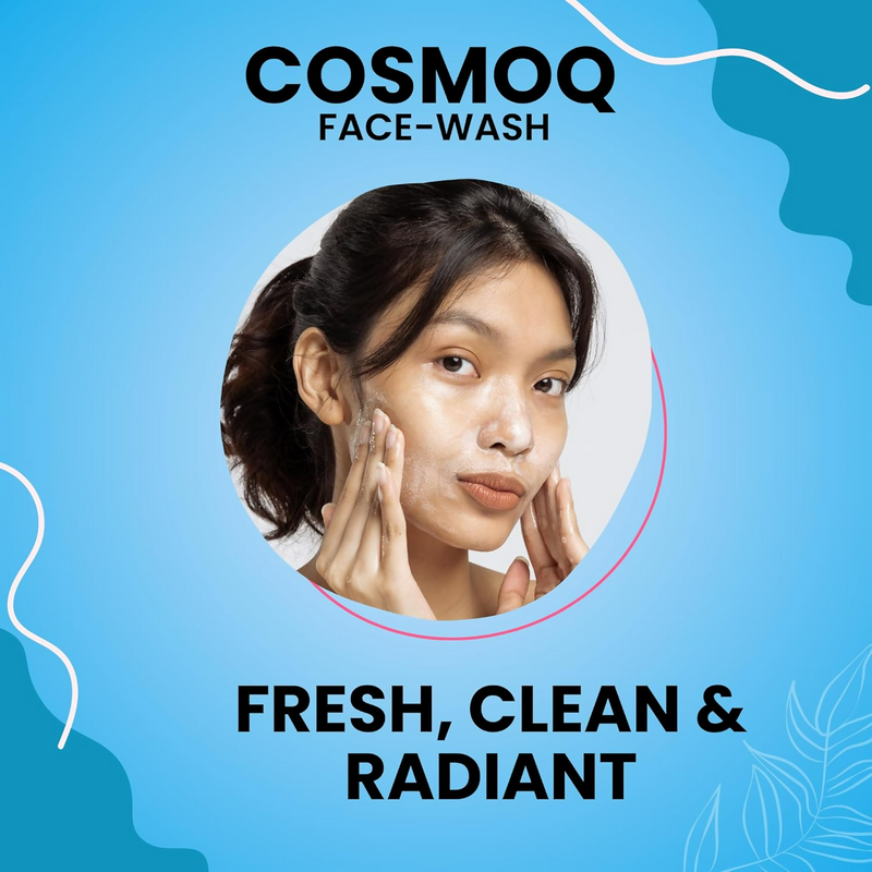 Cosmo Q Cleansing Face Wash Gel for Skin Purifying Formula with Moringa Extract