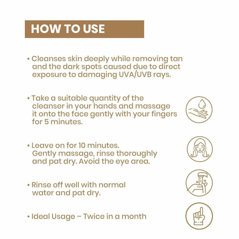Ozone Glo Radiance De Tan Removal Facial Cleanser With Cucumber & Shea Butter