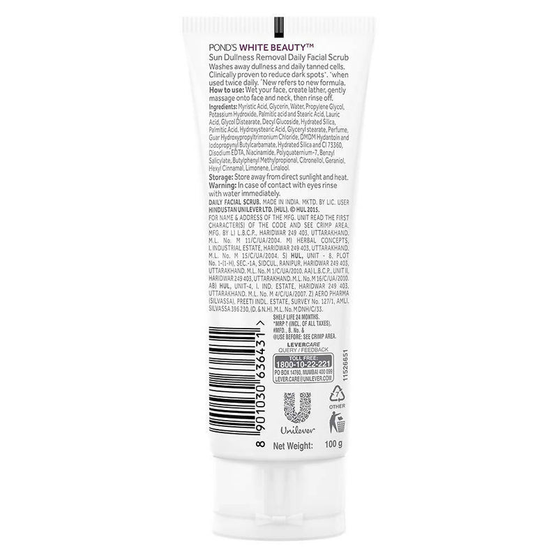 Ponds White Beauty Sun Dullness Removal Daily Facial Scrub