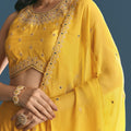 Yellow Silk Lehenga Choli With Zari And Sequins Work