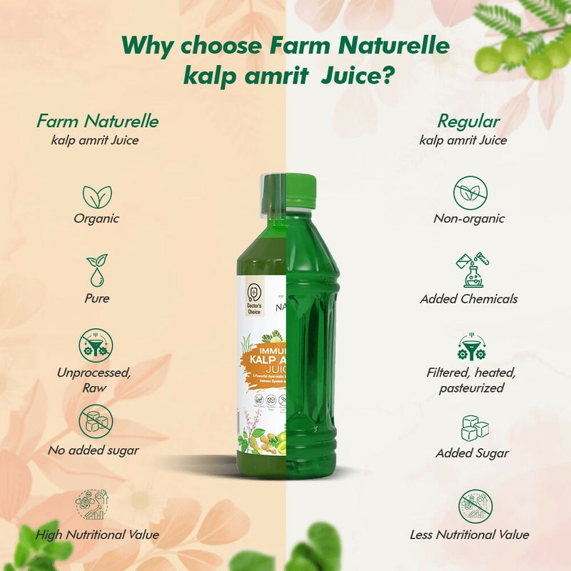 Farm Naturelle Immunity Kalp Amrit Juice - Strong Herbal Blend