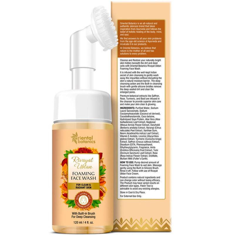 Oriental Botanics Rivayat Ubtan Foaming Face Wash With Brush