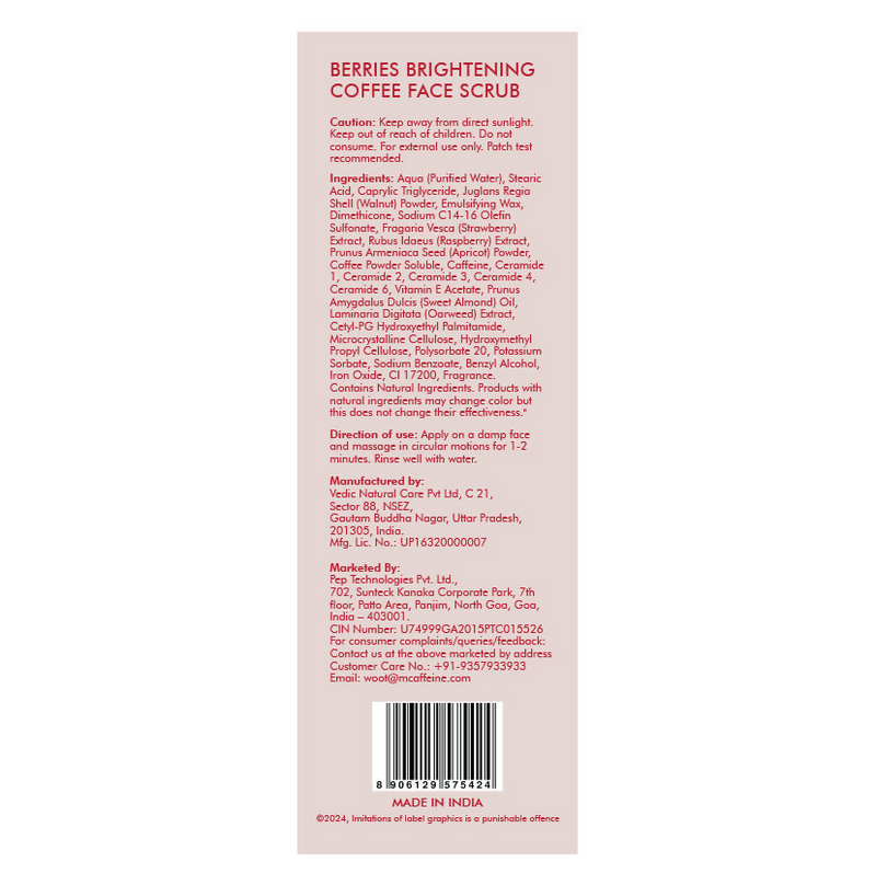 mCaffeine Berries Brightening Coffee Face Scrub