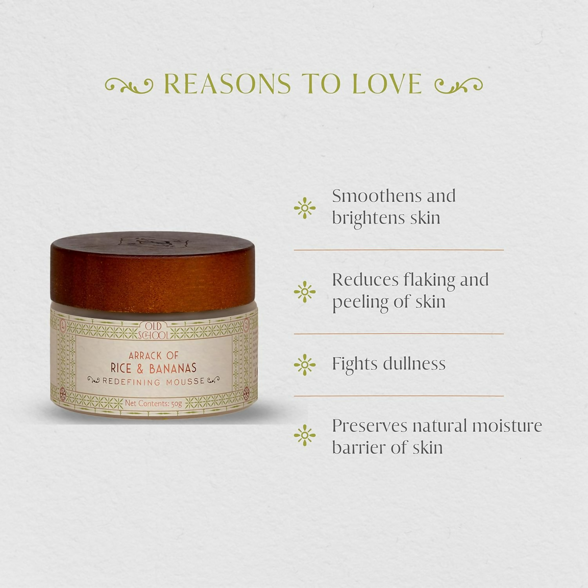 Old School Rituals Arrack of Rice & Banana Redefining Mousse Natural Face Moisturize