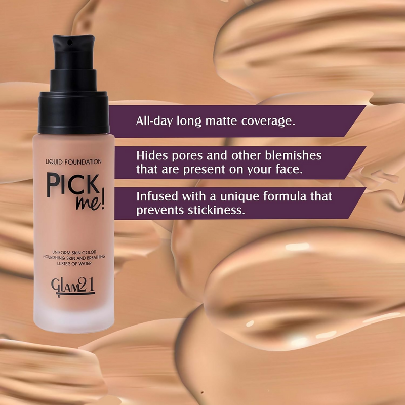 Glam21 Pick Me Matte Foundation - Amber