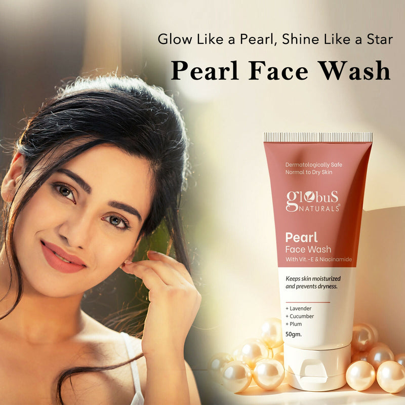 Globus Naturals Pearl Face Wash with Vitamin-E & Niacinamide