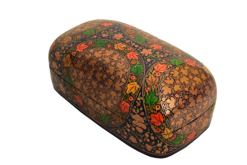 Nizalia Assorted Golden With Semi Circle Chinar Oval Box - Limited Time Offer
