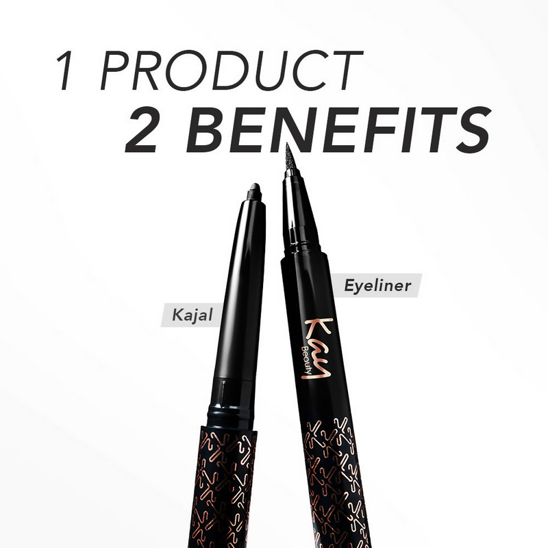 Kay Beauty Intense Black 24H Kajal Eyeliner Duo