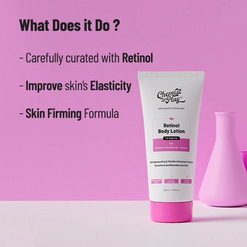 Chemist At Play Retinol Anti-Aging Body Lotion + Exfoliating Body Scrub Combo