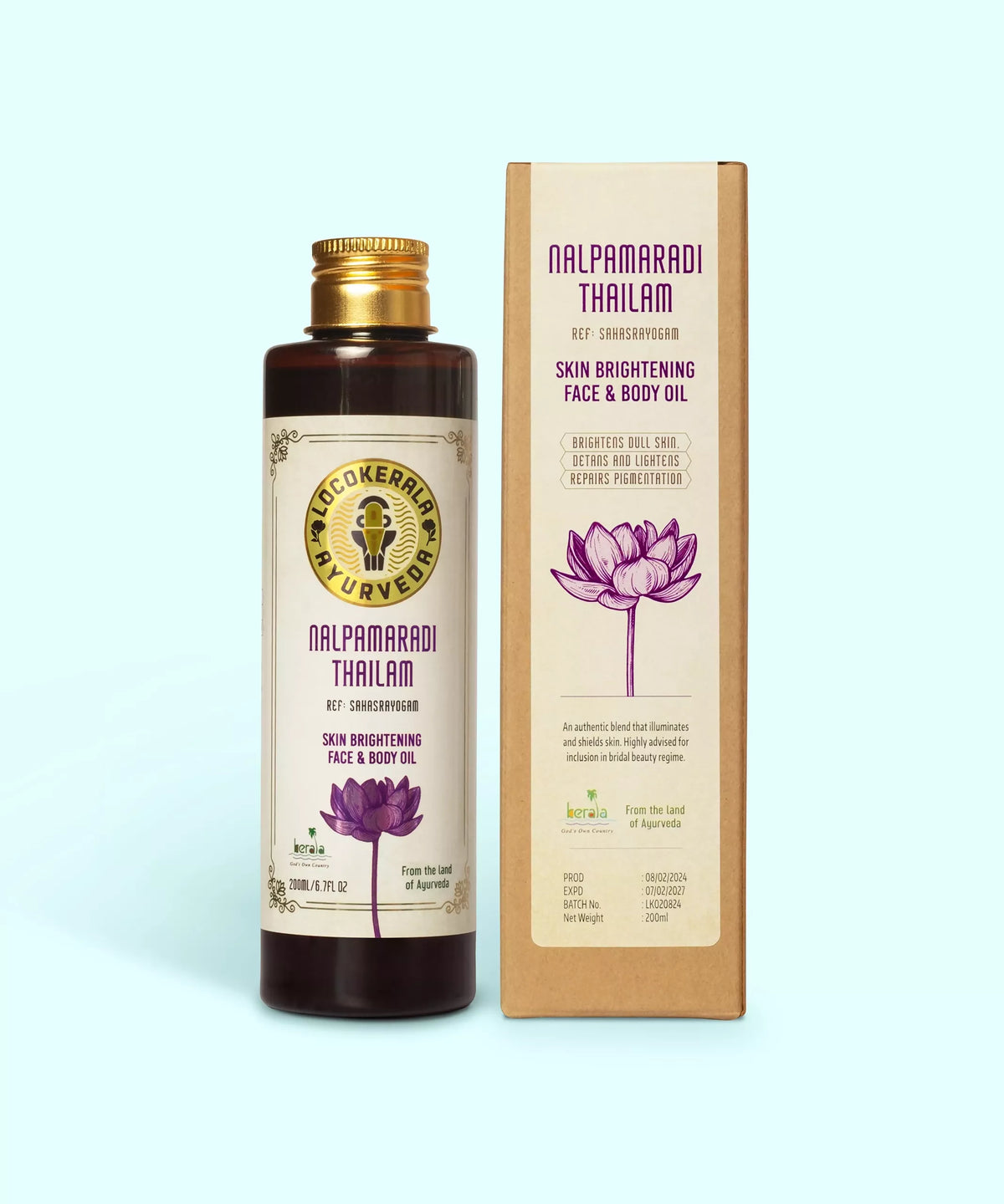 LocoKerala Nalpamaradi Thailam – Heritage Ayurveda Oil for Skin Toning